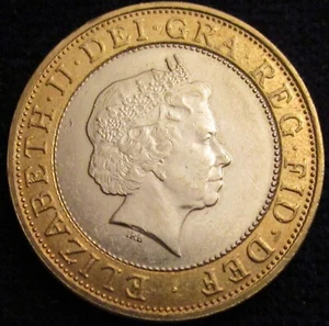 GRAN BRETAÑA, ISABEL II, DOS LIBRAS 1998, CASI SIN CIRCULAR. - Imagen 1 de 2