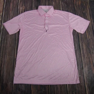 Collars & Co. Poloshirt Herren Extra Large Tall Rosa Gingham Kleid Kragen Stretch - Bild 1 von 6