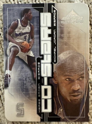 2001-02 Fleer Marquee Co-Stars Kwame Brown & Michael Jordan #1CS Rookie RC, HOF Foto 1 de 4