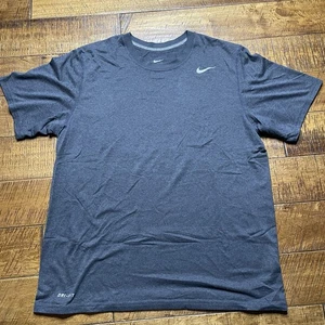 Nike Dri Fit leichtes Laufshirt Herren L grau kurzarm Sport Gym - Bild 1 von 7