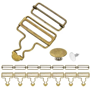 8er Set Metall Overalls Schnallen, 1-5/8" Overalls Latz Hosenträger Clips, Bronze - Bild 1 von 6
