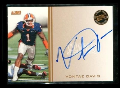 2009 Press Pass Signings Bronze Inscriptions Vontae Davis PPS-VD Rookie Auto RC - Image 1 of 2