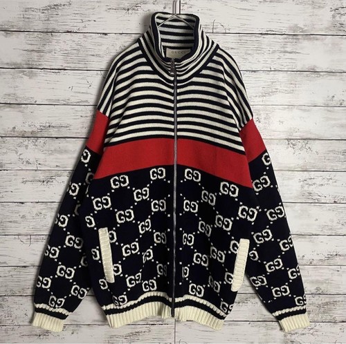 Gucci GG Knit Blouson Giacca Multicolore Righe Ottimo Usat Uomoia T