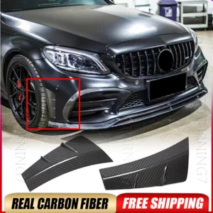 For Benz A205 C205 W205 C300 C43  19+ Dry Carbon Side Fender Vent Canard Fins - Picture 1 of 13