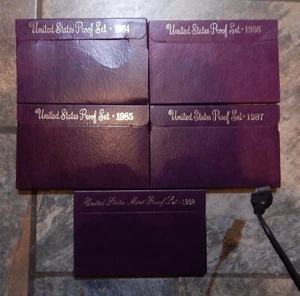 1984 Through 1988 United States Proof Coin Sets Collection of 5 sets - Picture 1 of 1