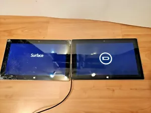 *BROKEN* LOT OF 2X MICROSOFT SURFACE 2 1572 32GB & 64GB WINDOWS LAPTOP TABLET - Picture 1 of 3