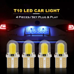 4pcs LED W5W T10 194 168 W5W COB 8SMD Led Parking Bulb Auto Wedge Clearance Lamp - Foto 1 di 3