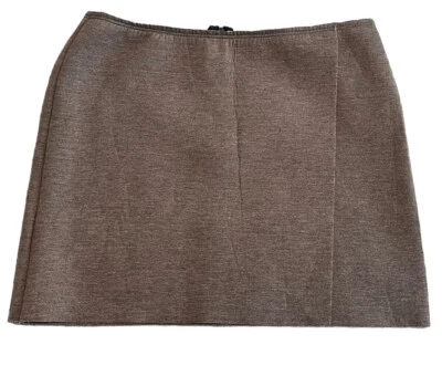 Kenneth Cole Skirt Women’s SZ 12 Charcoal Wrapped Rear Zipper Mini NEW - Image 1 of 4