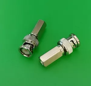 (2 PCS) BNC Male Twist-On Connector for RG58 Teflon - USA Seller - Picture 1 of 3