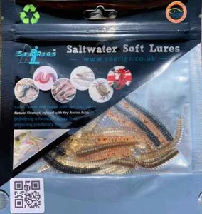 2" Maddie / Baby  Ragworm LRF Mixed Harlequin range of Colour Lures Packs of x24 - Picture 1 of 1