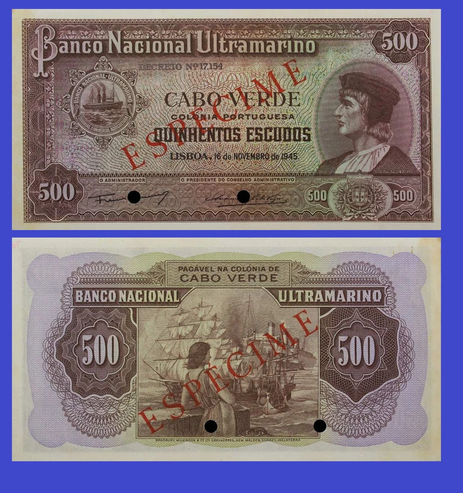 Muestra CABO VERDE 500 ecsudo 1945 - Copia Foto 1 de 1