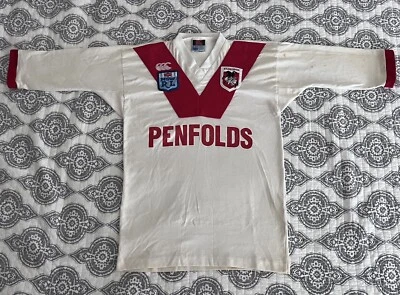 Illawarra Dragons Vintage Rugby Shirt Jersey Canterbury 80s 90s Size L Large - Image 1 of 4