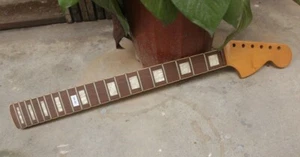 Aged Rosewood Guitar Bound Block Inlay Neck For ST and JM - Picture 1 of 11