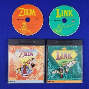 CDI Philips x2 ZELDA The WAND OF GAMELON + LINK The FACES OF EVIL ENGLISH CD-I - Picture 1 of 7