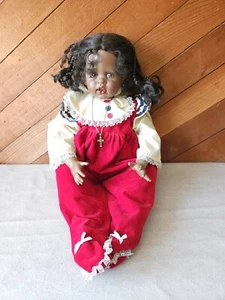 1993 African American Baby Doll Joy Signed Fayzah Spanos 440/500 A5 - Picture 1 of 18