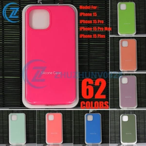Genuine Silicone Case For iPhone 15/15 Pro/15 Plus/15 Pro Max Shockproof Cover - Picture 1 of 79