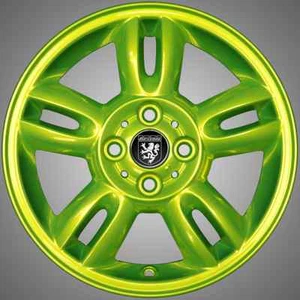 Transparent GLOWING LIME / NEON SHOCKER YELLOW powder coat paint, 1Lb/450g - Picture 1 of 5