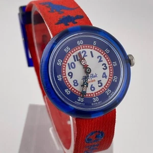 Flik Flak Boys Watch 24mm Case Nylon Band Quartz Analog Two Hands - Picture 1 of 13