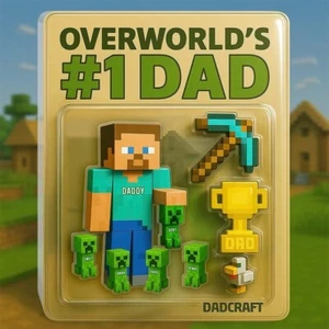 Gamer Dad Gift - Mine Game Bloque Acrílico - Placa Personalizada - Decoración Pared Habitación - Imagen 1 de 3