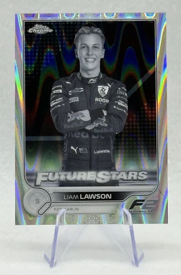 Liam Lawson 2022 Topps Chrome F2 Future Stars Black & White Wave #81 Carlin - Image 1 of 2