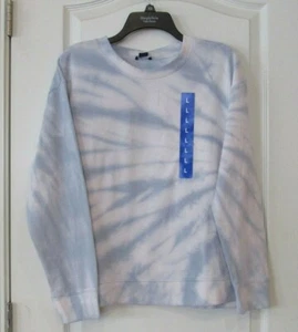 Splendid Crew Neck Long Sleeve Sweatshirt Peri/Stone Women's Sz L-XXL NWT - Picture 1 of 2