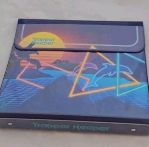 Mead Trapper Keeper 1.5" Binder 80s 90s Retro Dolphin Glow 3 Rings - Picture 1 of 6
