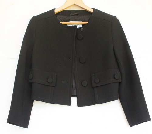 Blazer giacca top lana nero Prada taglia 38