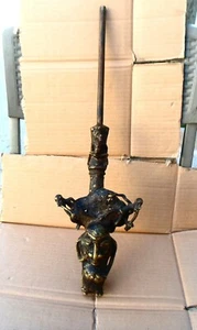 Rare Authentic old Bronze African Tribal Ceremonial Pipe Cameroon BAMIKELE 20" - Picture 1 of 12