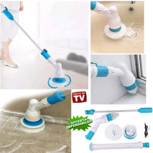 SPAZZOLA ROTANTE PULIZIA ELETTRICA SPIN SCRUBBER HURRICANE SENZA FILI CASA - Imagen 1 de 4