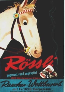 Poster originale d'epoca ROSSLI HABANA SIGARO SVIZZERO 1937 - Foto 1 di 1