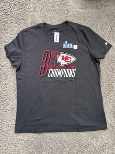 Nike Women's 3X KC Chiefs Super Bowl LVII Champions T-Shirt MSRP $37 - Picture 1 of 1