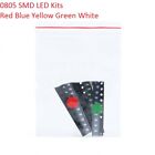 Case 0805 SMD SMT LED Red Blue Yellow Green White Assortment Kits Set 