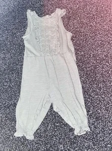 H&M Baby Girl Khaki Jumpsuit 4-6 Months - Picture 1 of 3