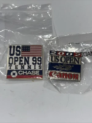 2 U.S. Open Pins- Tennis- 1999 ( EUC) & 2002 ( New), HTF, Great For Collection - Image 1 of 4