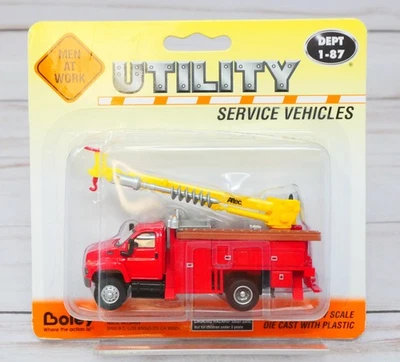 Vehículos de servicio utilitarios Boley 3023-11, camión barrena GMC, rojo, escala 1/87 HO Foto 1 de 3