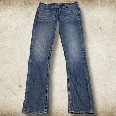 Pantalones de mezclilla BKE Hebilla Carter pierna recta para hombre talla 34XL (34x34) azul bigotes Foto 1 de 4