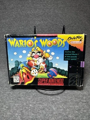 Sistema de entretenimiento Wario's Woods Super Nintendo SNES CIB 24 Foto 1 de 4