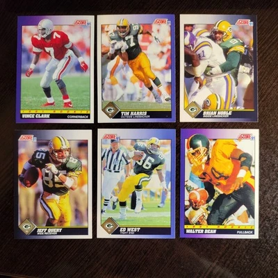 1991 Score - Ed West, Jeff Query, Dean, Noble, Harris, Clark - Green Bay Packers - Image 1 of 4