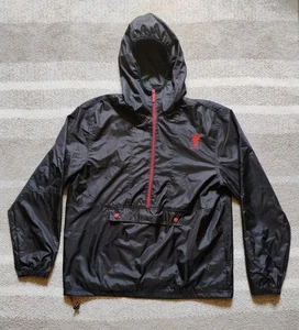 LFC Liverpool Football Club Jacket Black Windbreaker Rain Anorak Hooded Soccer - Picture 1 of 9