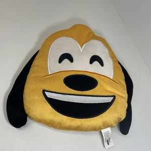 Disney Emoji PLUTO Pillow Plush by Just Play 12” Wide x 11" Tall x 3” Deep Soft - Picture 1 of 6
