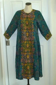Couture Art-to-Wear Embroidery Beaded Paisley Silk Caftan Kurta & Harem Pant S M - Picture 1 of 24