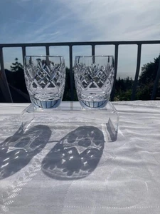 Pair Doulton / Webb Crystal "GEORGIAN" Barrel Shaped Whiskey Glass 3.75 inch - Picture 1 of 7