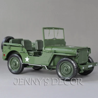 KDW 1:18 Scale Diecast Car Model Toys Tactical Military Vehicle Willys Replica - Image 1 of 4
