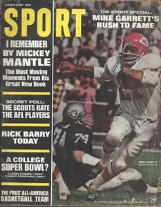 1968 Sport Magazine football Mike Garrett Kansas City Chiefs Mickey Mantle FAIR - Picture 1 of 1