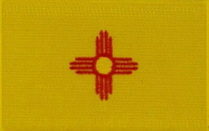 Parches bordados bandera del estado de Estados Unidos de Nuevo México 3"x2" planchado - Imagen 1 de 1
