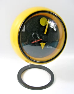 1960'S MID CENTURY BULOVA Orb Alarm Clock YELLOW WORKING Strong Near EX - Picture 1 of 10