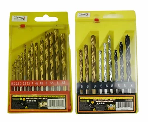 Metal Drill BIT Sets 13 - 1/16"~1/4" or 9 - 3/16"~5/16" Metal Cement Wood - Picture 1 of 5