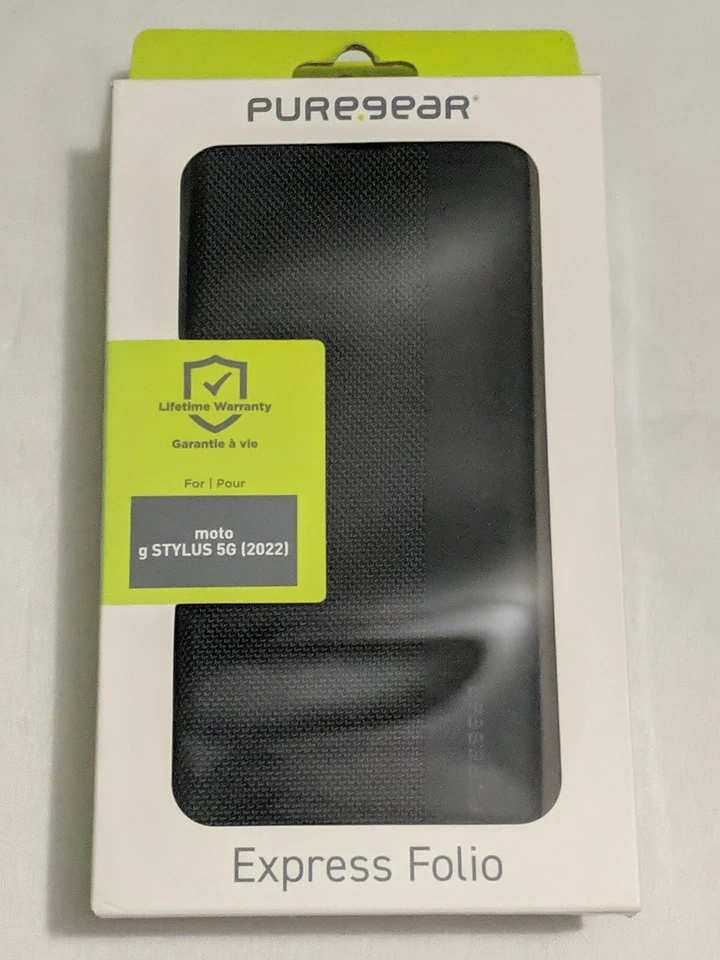 MOTO G STYLUS 5G(2022) PureGear Express Folio Black Case