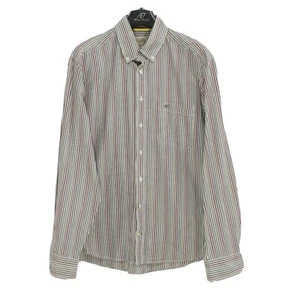 CAMEL ACTIVE Men's Shirt Size L Regular Fit Brown Cotton Striped Pattern ma2907 - Picture 1 of 6