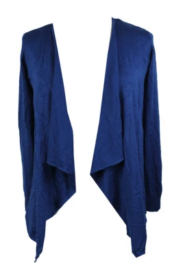 Cardigã Thalia Sodi azul noturno com cadarço nas costas Flyaway P - Imagem 1 de 3